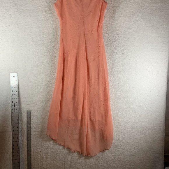 B.Smart A-Line Dress Y2K Women's 11/12 Peach V-Neck Lined Pullover 8021 - Picture 7 of 9